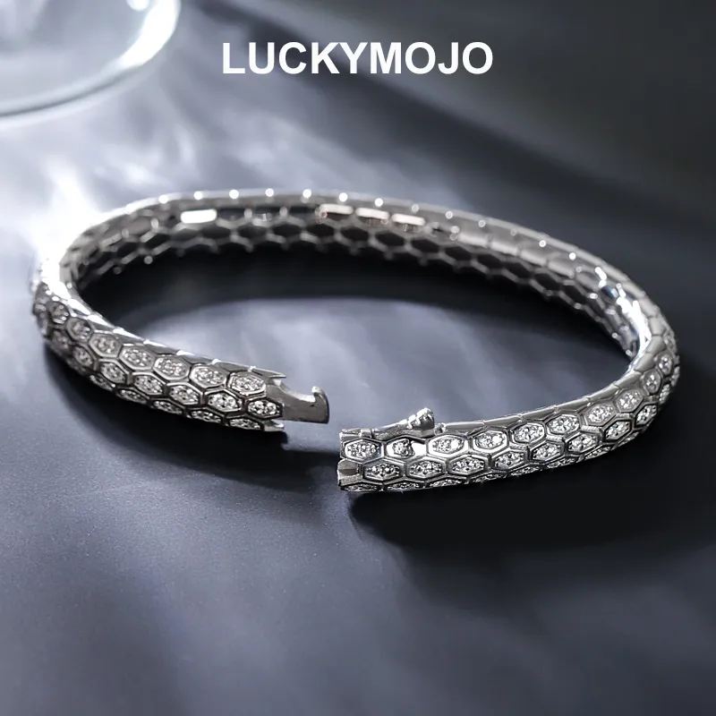 LUCKYMOJO S925 Silver Bracelets Unisex-9