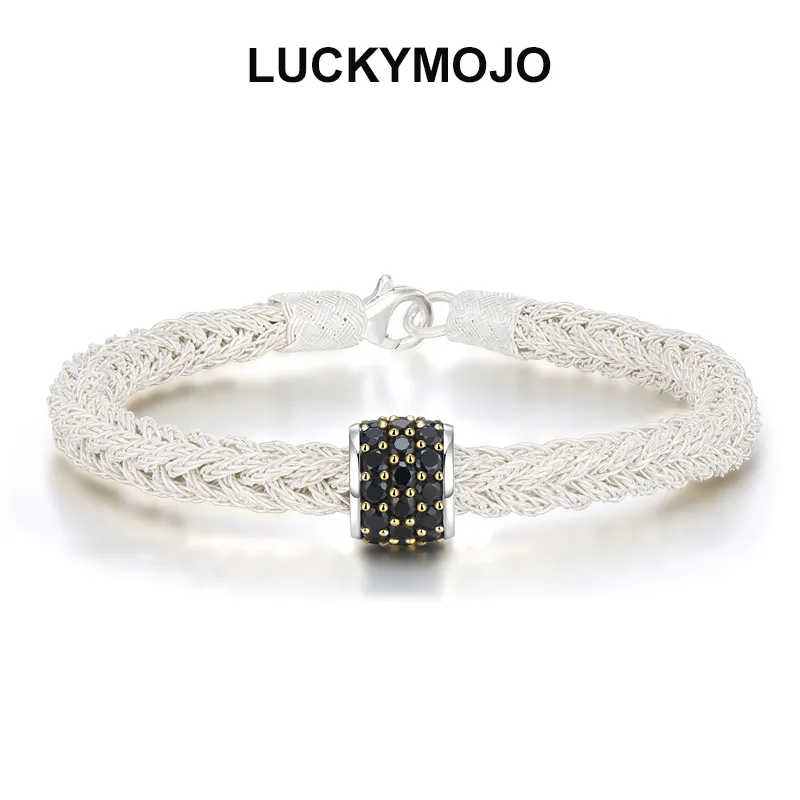 LUCKYMOJO 925 Sterling Silver Fortune Bead Unisex-1