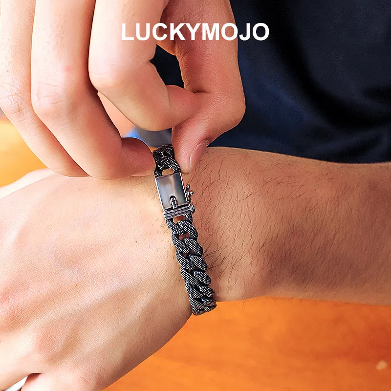LUCKYMOJO 925 Sterling Silver Cuban Chain Unisex-1