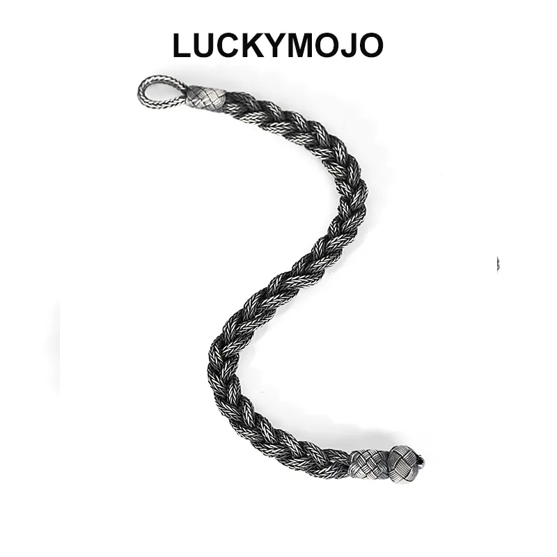 LUCKYMOJO S990 Fine Silver Bracelets Unisex-2
