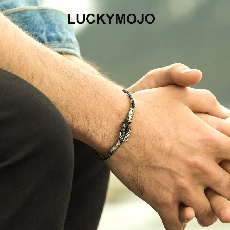 LUCKYMOJO Sterling Silver Bracelets Unisex-2