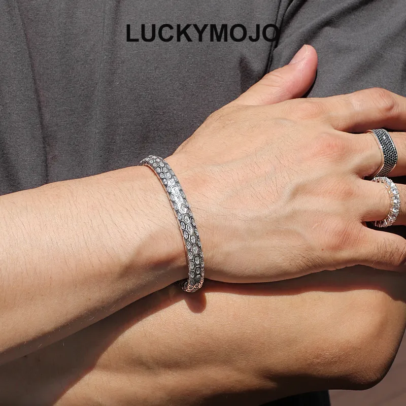 LUCKYMOJO S925 Silver Bracelets Unisex-11
