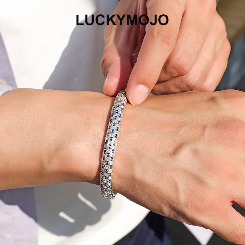 LUCKYMOJO S925 Silver Bracelets Unisex-4