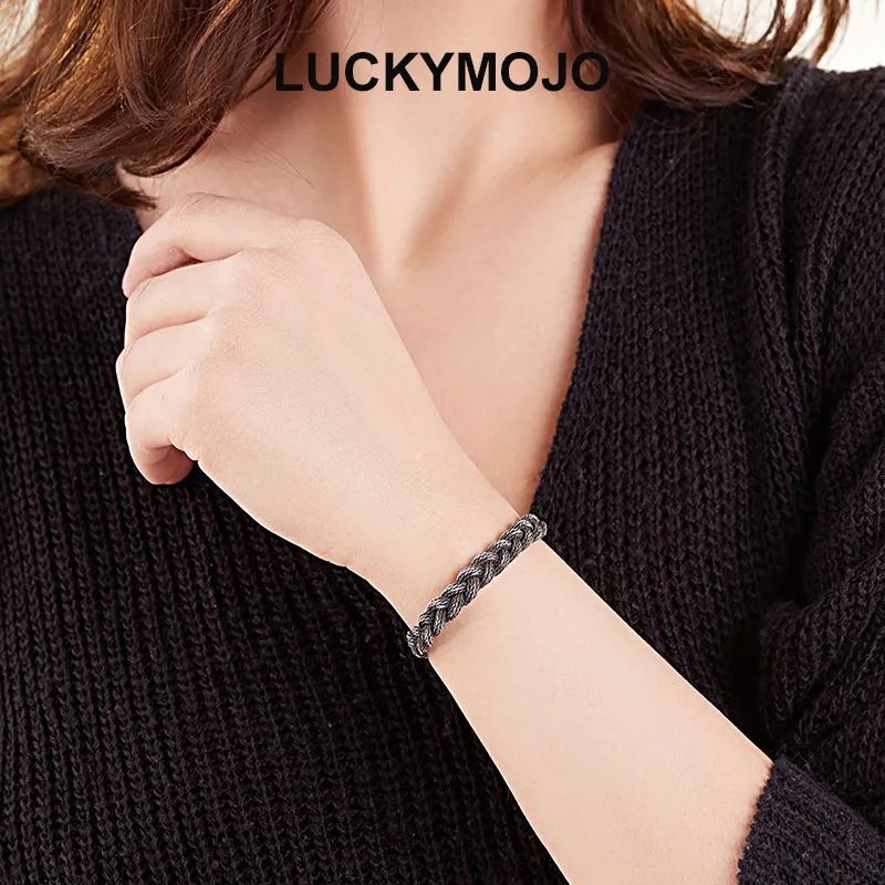 LUCKYMOJO S990 Fine Silver Bracelets Unisex-3
