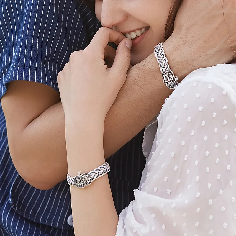 LUCKYMOJO 925 Sterling Silver Bracelets Unisex-1