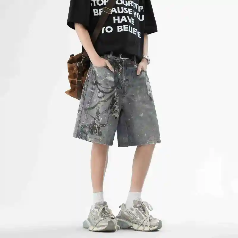 XAFB Casual Shorts Unisex Light Blue-3