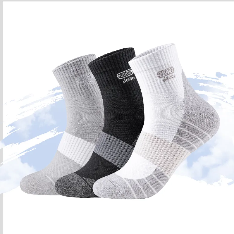 Jeep Mid Calf Socks Unisex 3 Pack-13