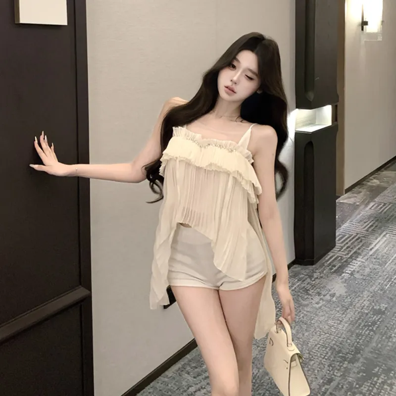 The Temptation Of The Muse Camisole Women's Beige Apricot-2