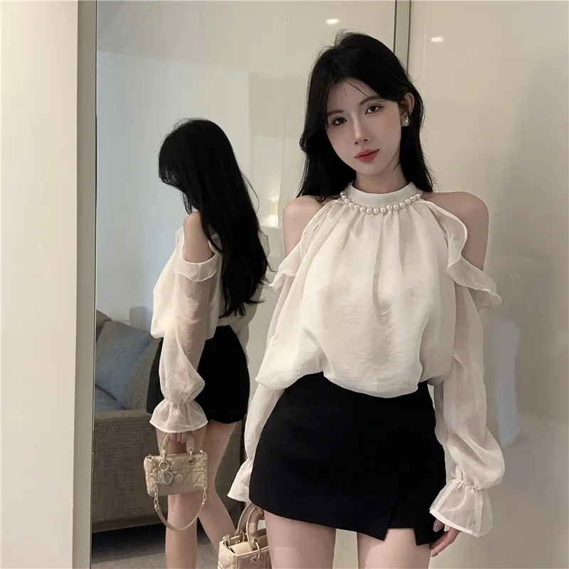 The Temptation Of The Muse Shirt Women's Apricot-2