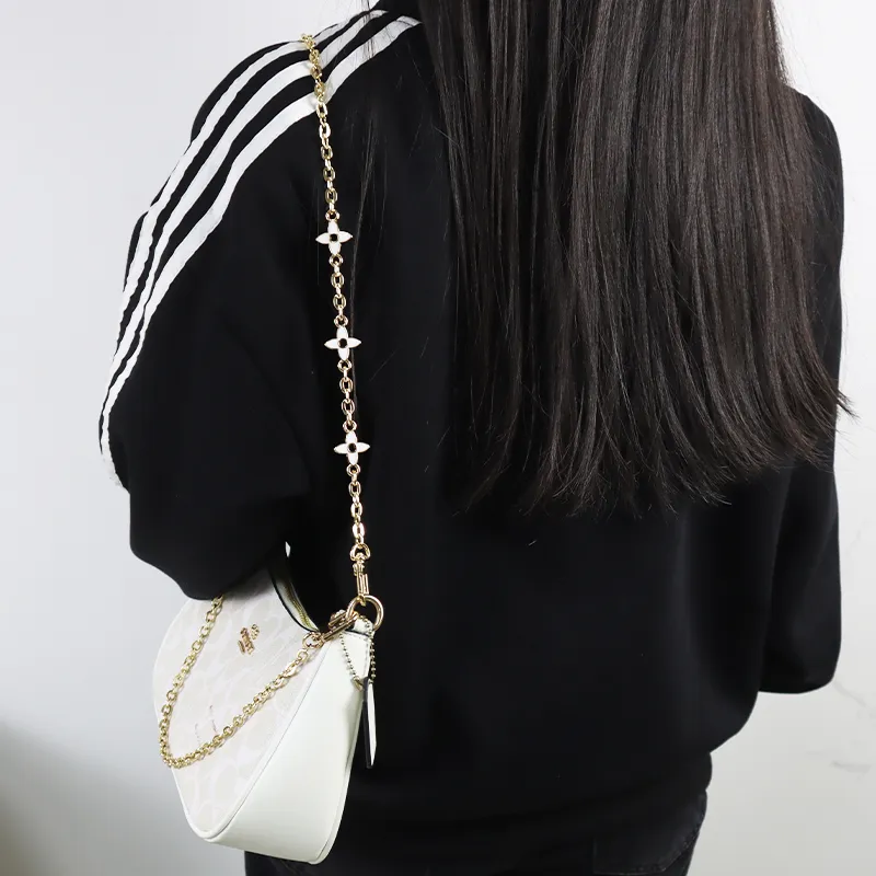 Metal Bag Shoulder Strap Women's Gold-5
