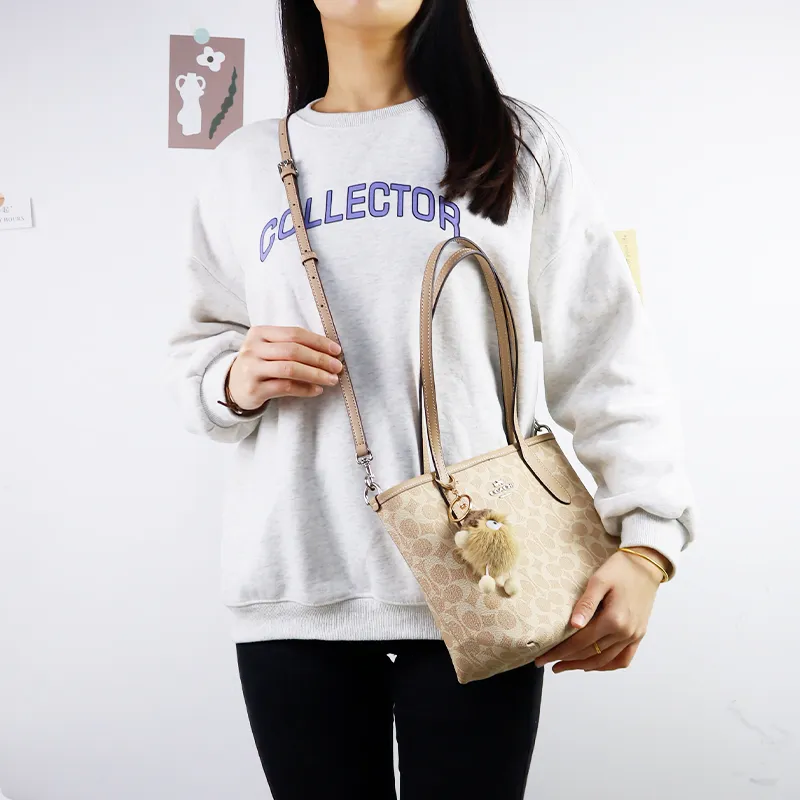 Cow Leather Bag Accessory Women's Sand-2