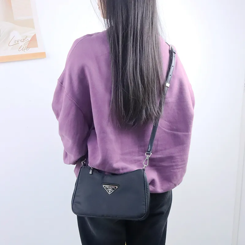 Cow Leather Bag Shoulder Strap Women's Black-2