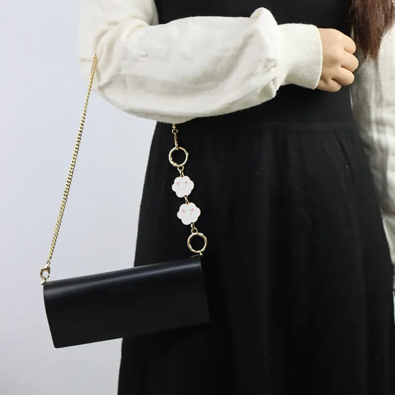 Metal Accessories, Crossbody Bag, Shoulder Strap Bag, Strap Bag, Accessory Women's White-2