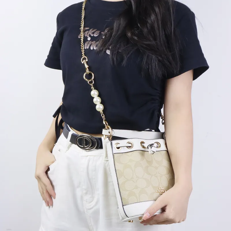 Metal Bag Accessory Women's Black/Brown/Beige-4