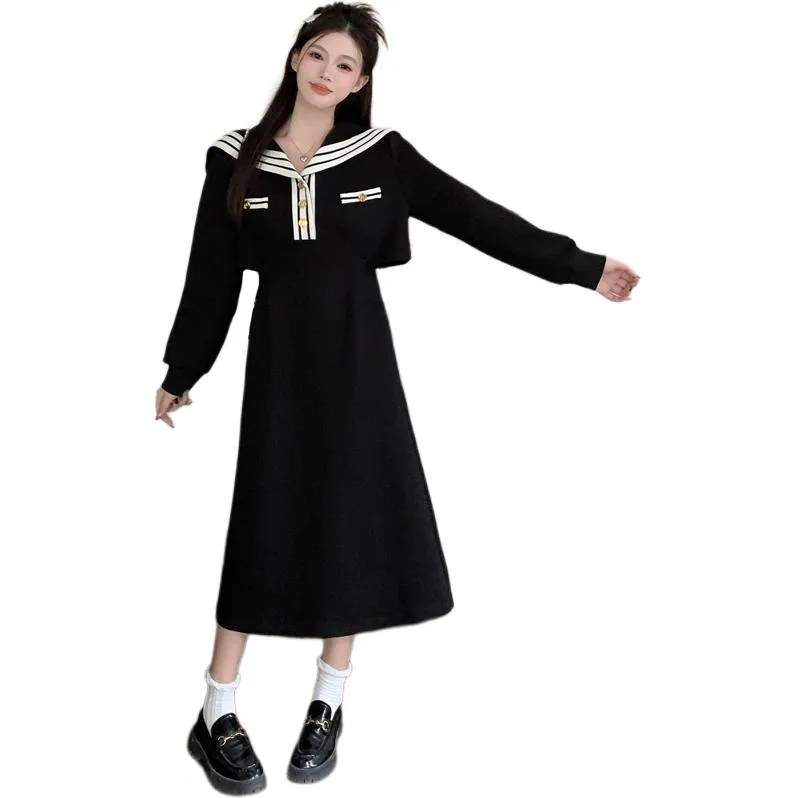 SECFLY OFFICIAL Long Sleeved Dresses Women's Black-2