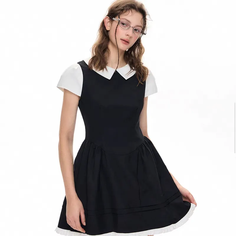 SECFLY OFFICIAL Short Sleeved Dress Women's Black-2