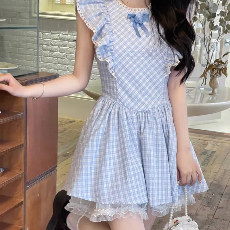 SECFLY OFFICIAL Sleeveless Dress Women's Light Blue-3