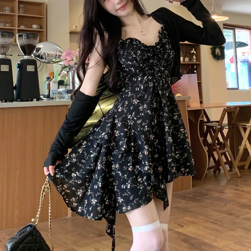 SECFLY OFFICIAL Slip Dress Women's Black-3