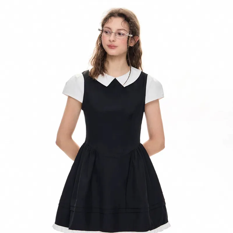 SECFLY OFFICIAL Short Sleeved Dress Women's Black-3