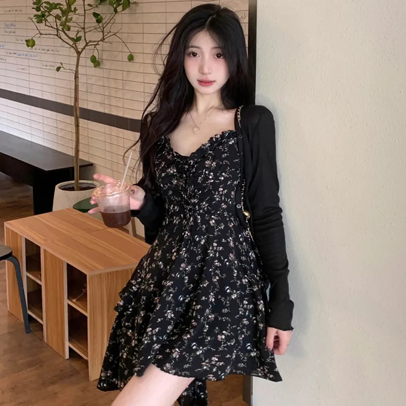 SECFLY OFFICIAL Slip Dress Women's Black-2
