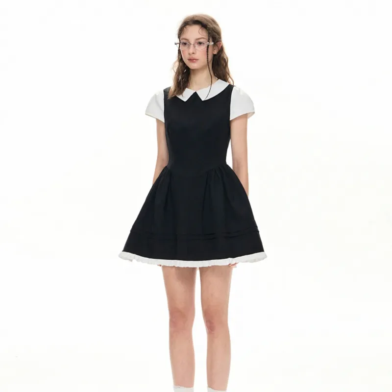 SECFLY OFFICIAL Short Sleeved Dress Women's Black-1
