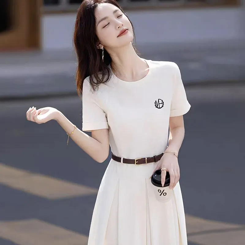 SECFLY OFFICIAL Short Sleeved Dress Women's Ecru-6