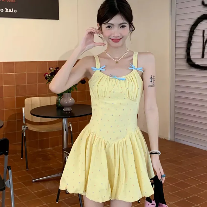 SECFLY OFFICIAL Slip Dress Women's Light Yellow-5