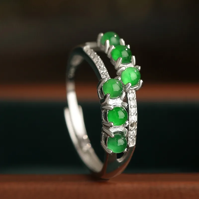 YUANYUXIANG Ice Glutinous Jadeite Rings Women's-3
