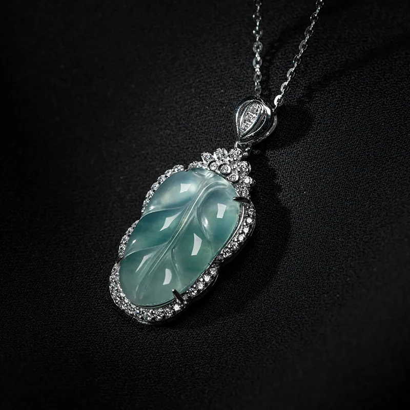 YUANYUXIANG Ice Glutinous Jadeite Necklaces Unisex-3