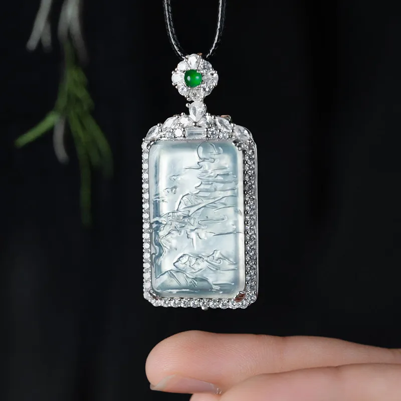 YUANYUXIANG Ice Type Jadeite Necklaces Unisex-2