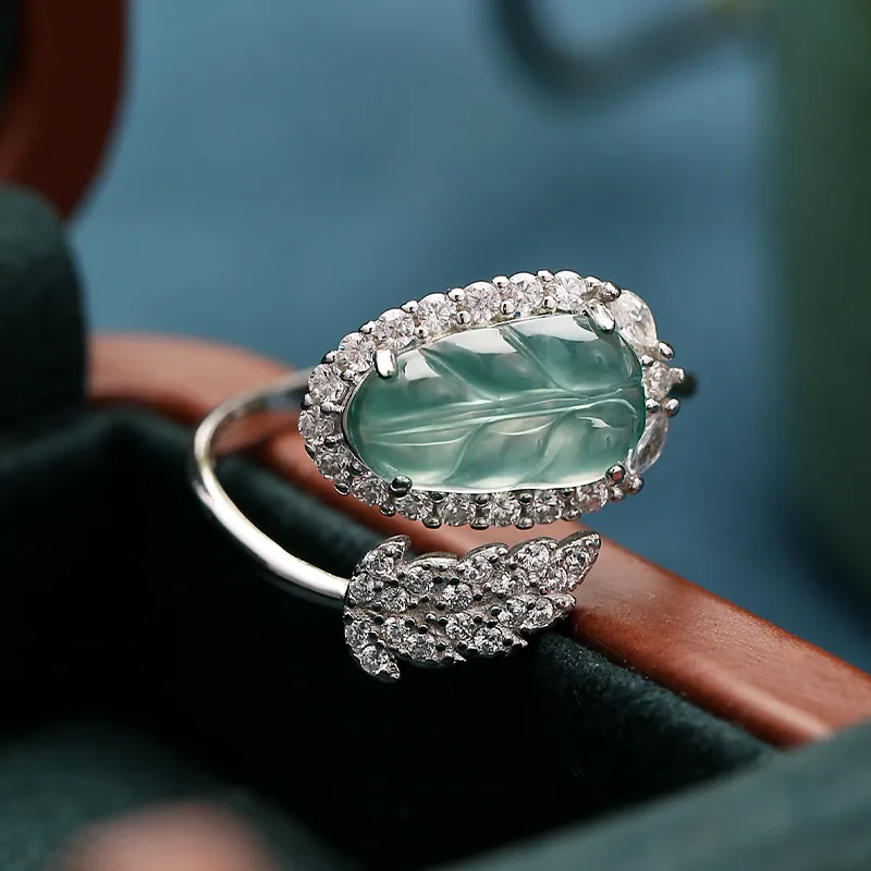 YUANYUXIANG Ice Type Jadeite Rings Women's-4