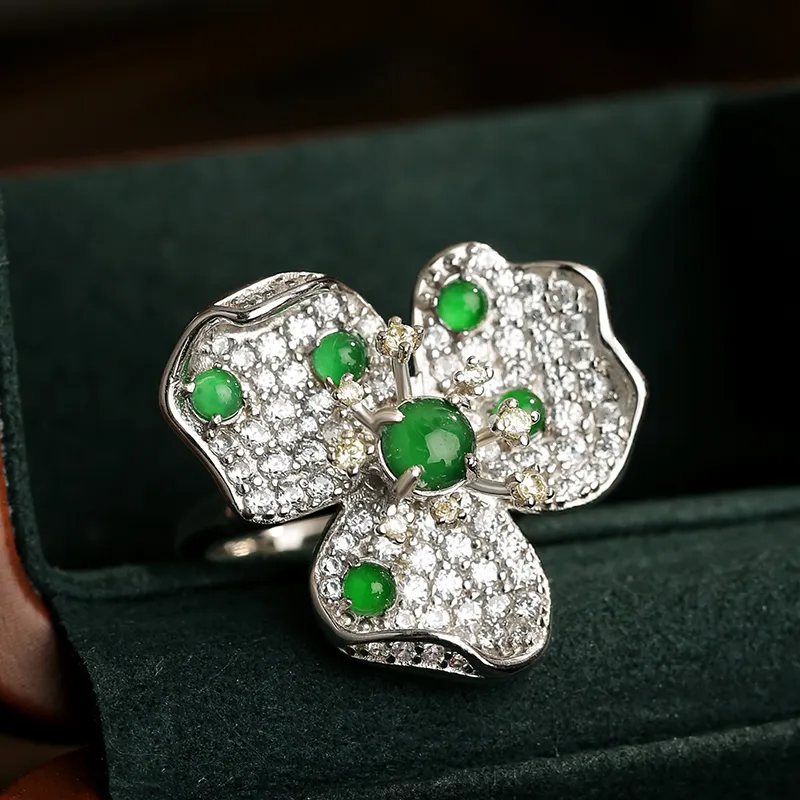 YUANYUXIANG Ice Glutinous Jadeite Rings Women's-1