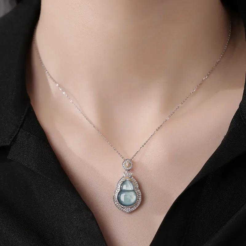 YUANYUXIANG Glutinous Jade Jadeite Necklaces Unisex-4