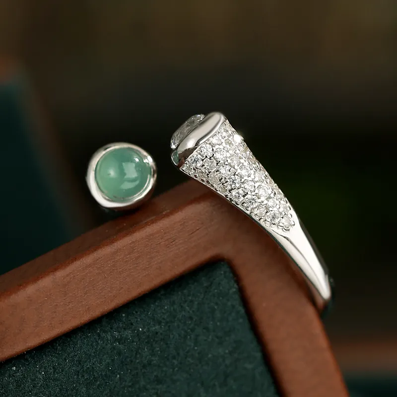 YUANYUXIANG Ice Glutinous Jadeite Rings Women's-3