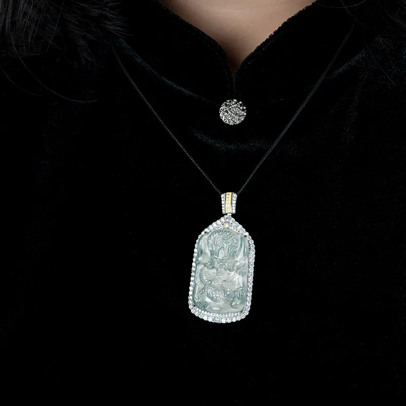 YUANYUXIANG Ice Glutinous Jadeite Necklaces Unisex-1