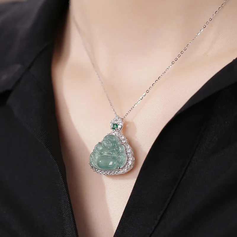 YUANYUXIANG Ice Glutinous Jadeite Necklaces Women's-4
