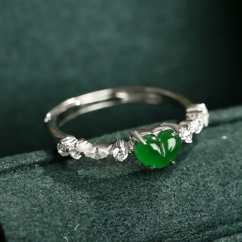 YUANYUXIANG Ice Glutinous Jadeite Rings Women's-2