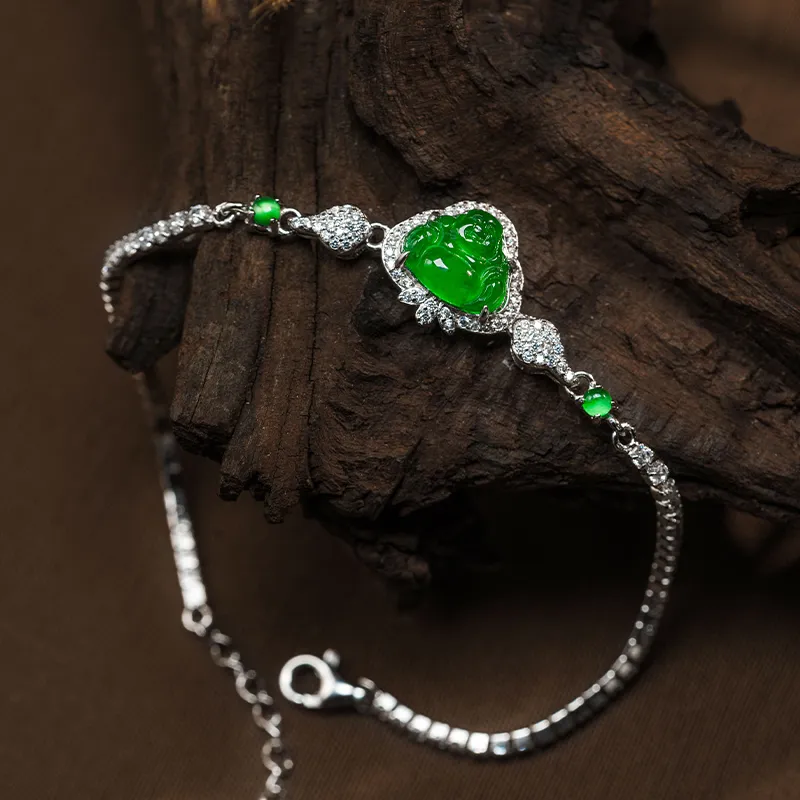YUANYUXIANG Ice Type Jadeite Bracelets Unisex-5