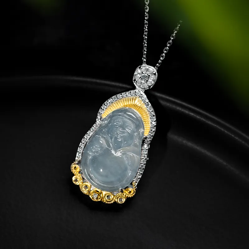 YUANYUXIANG Ice Type Jadeite Necklaces Unisex-4
