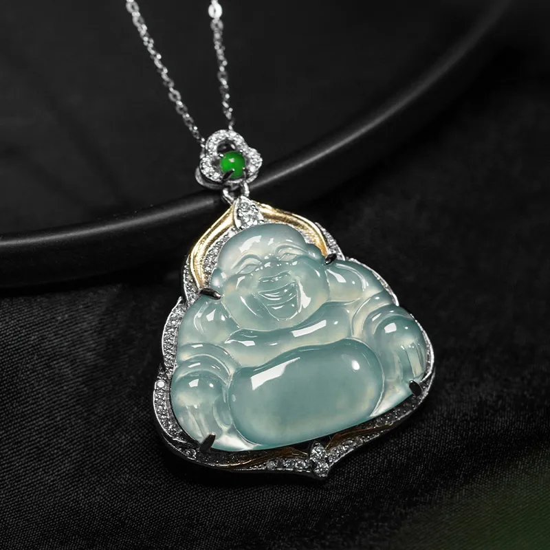 YUANYUXIANG Ice Glutinous Jadeite Necklaces Unisex-3