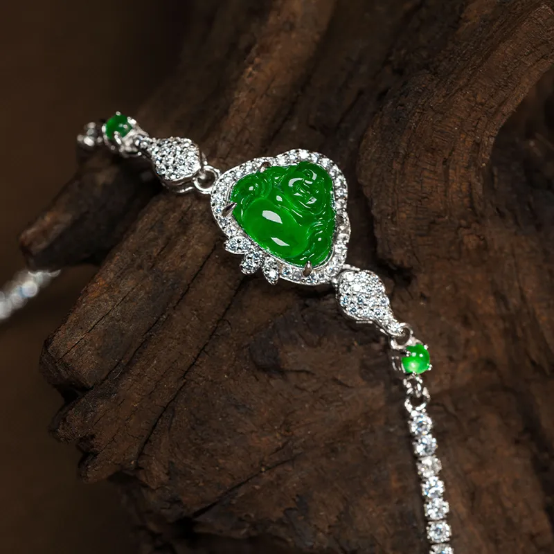 YUANYUXIANG Ice Type Jadeite Bracelets Unisex-6
