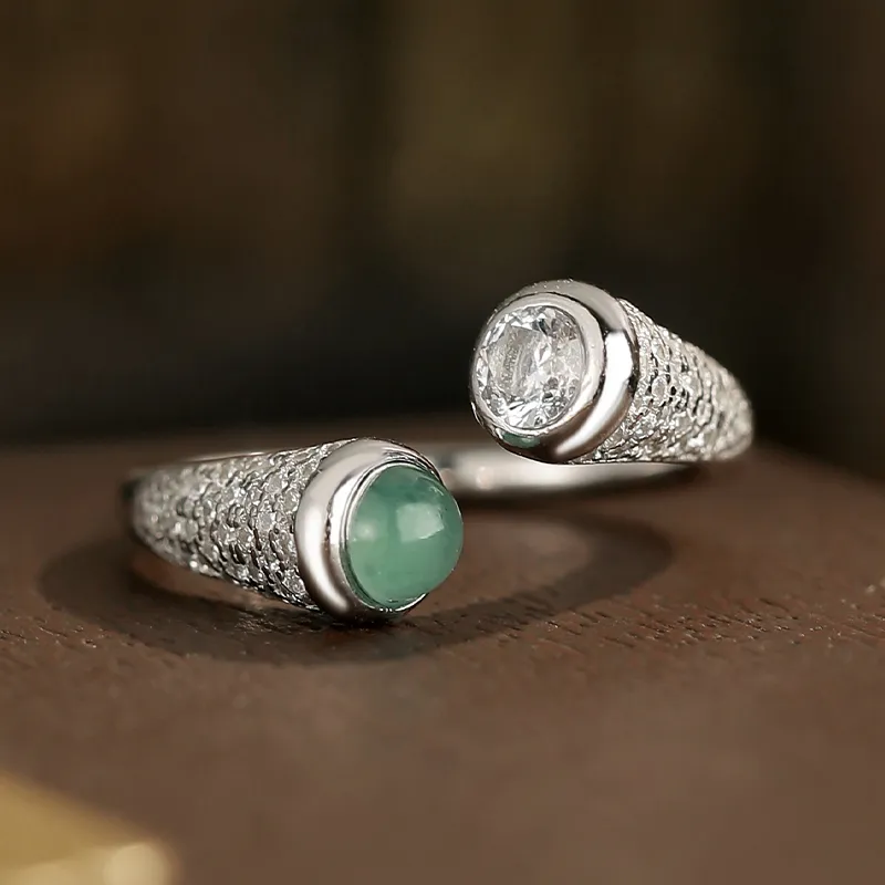 YUANYUXIANG Ice Glutinous Jadeite Rings Women's-4