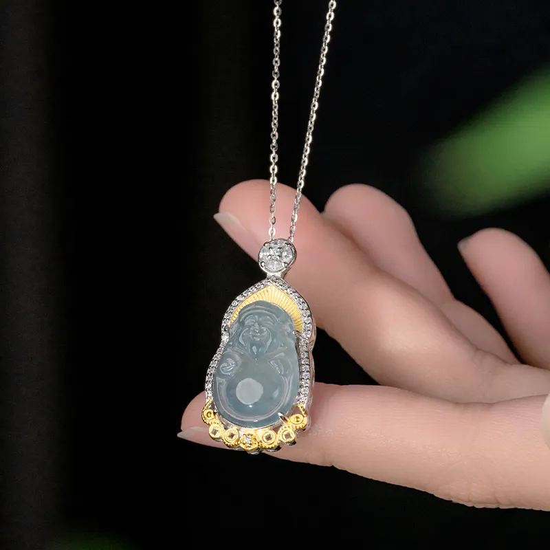 YUANYUXIANG Ice Type Jadeite Necklaces Unisex-1