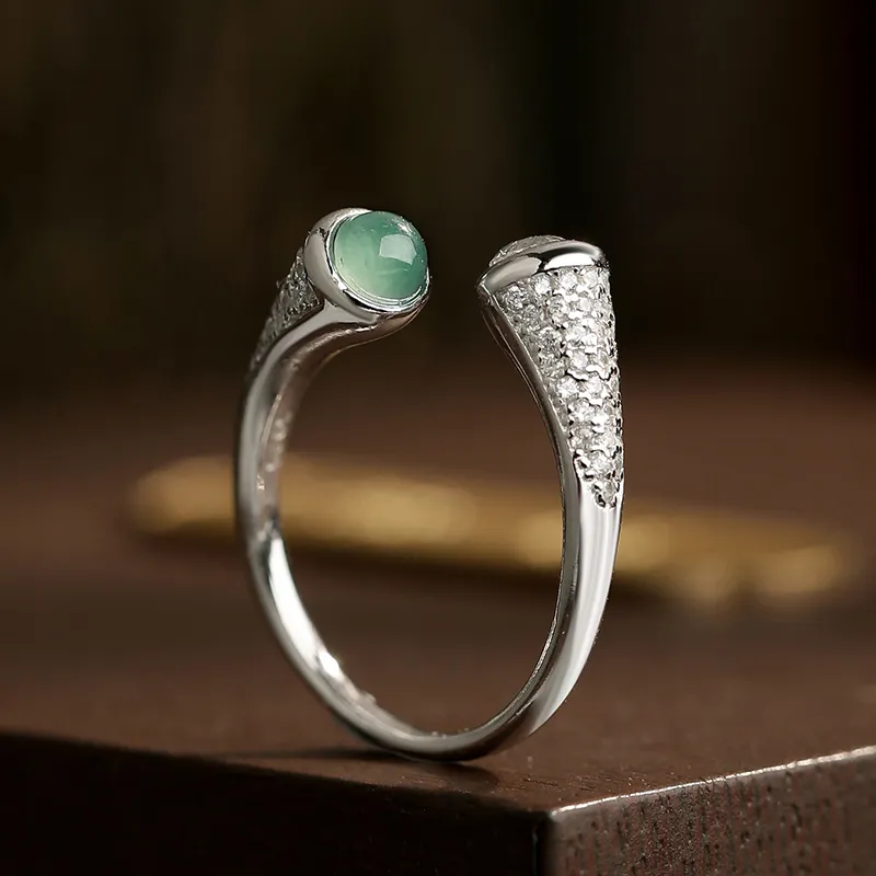 YUANYUXIANG Ice Glutinous Jadeite Rings Women's-5