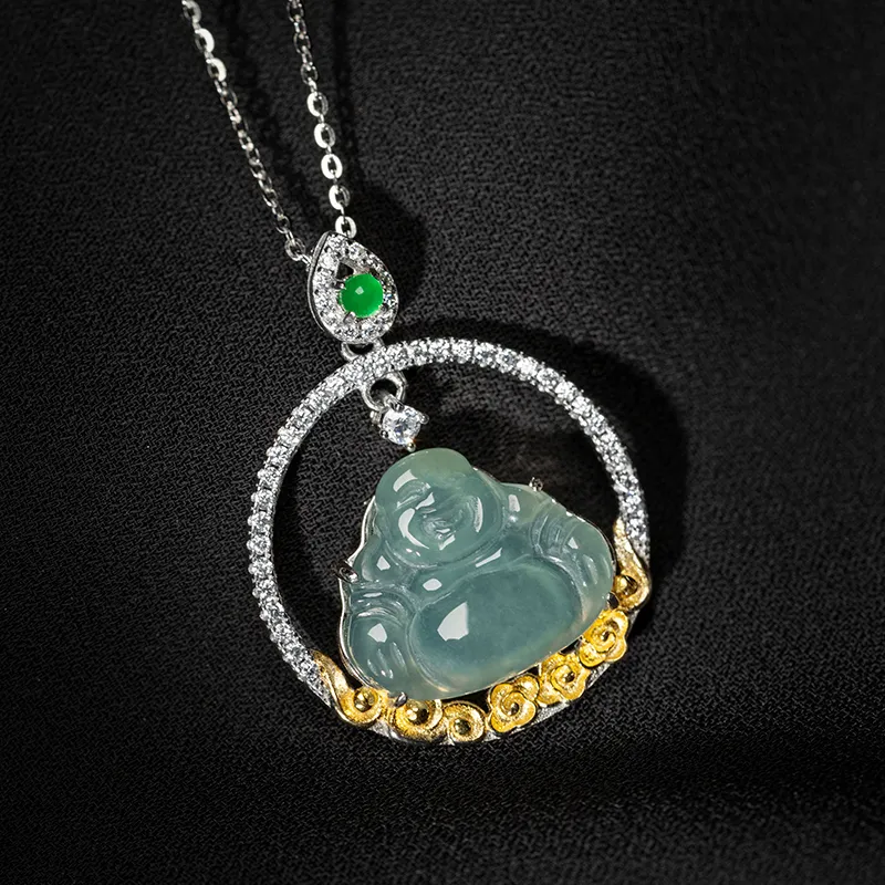 YUANYUXIANG Ice Type Jadeite Necklaces Unisex-3