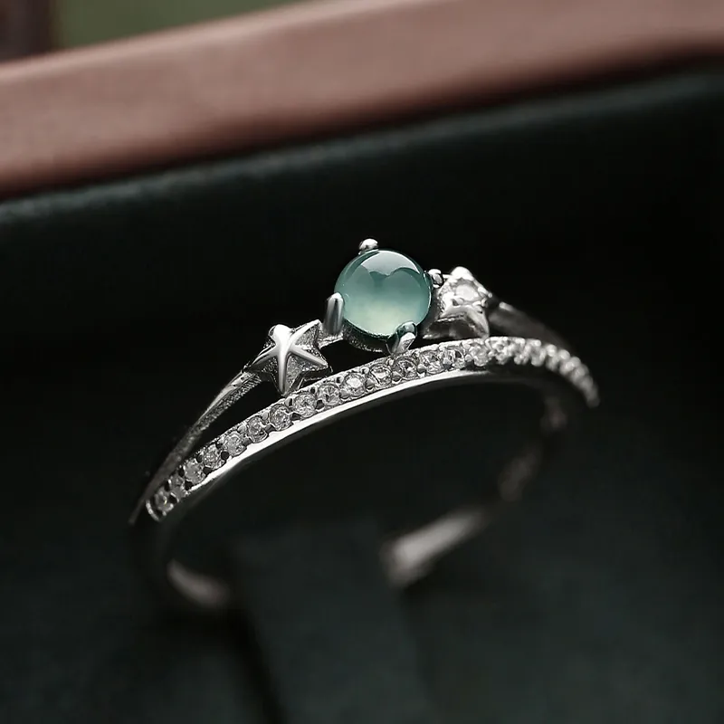 YUANYUXIANG Ice Glutinous Jadeite Rings Women's-2