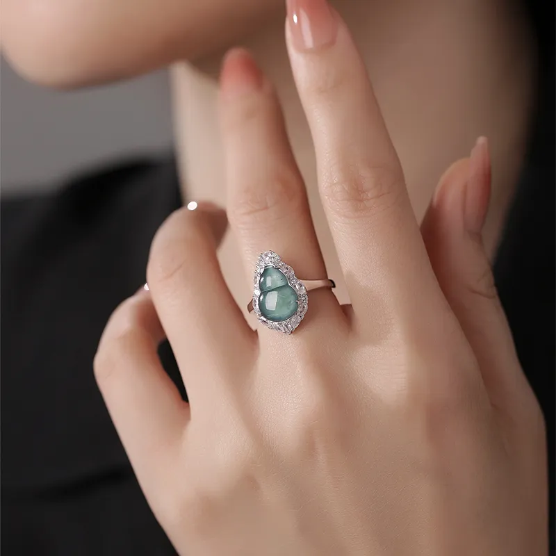 YUANYUXIANG Ice Type Jadeite Rings Women's-1