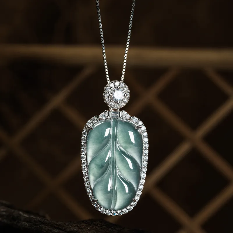YUANYUXIANG Ice Type Leaf Necklace Women's-1