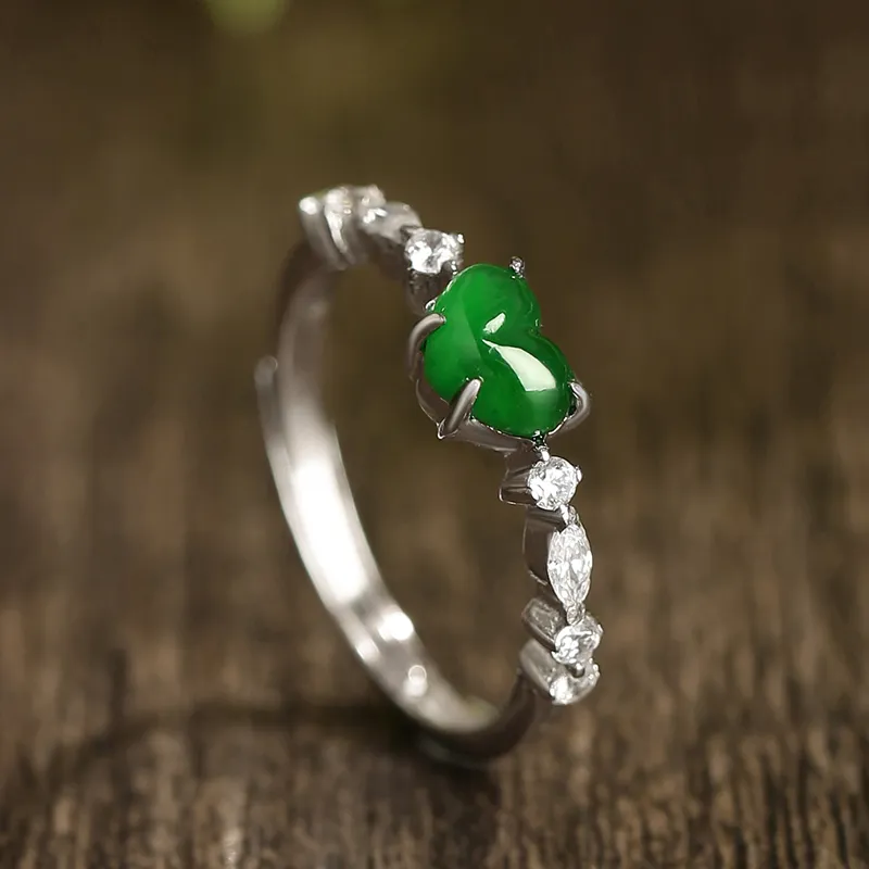 YUANYUXIANG Ice Glutinous Jadeite Rings Women's-1