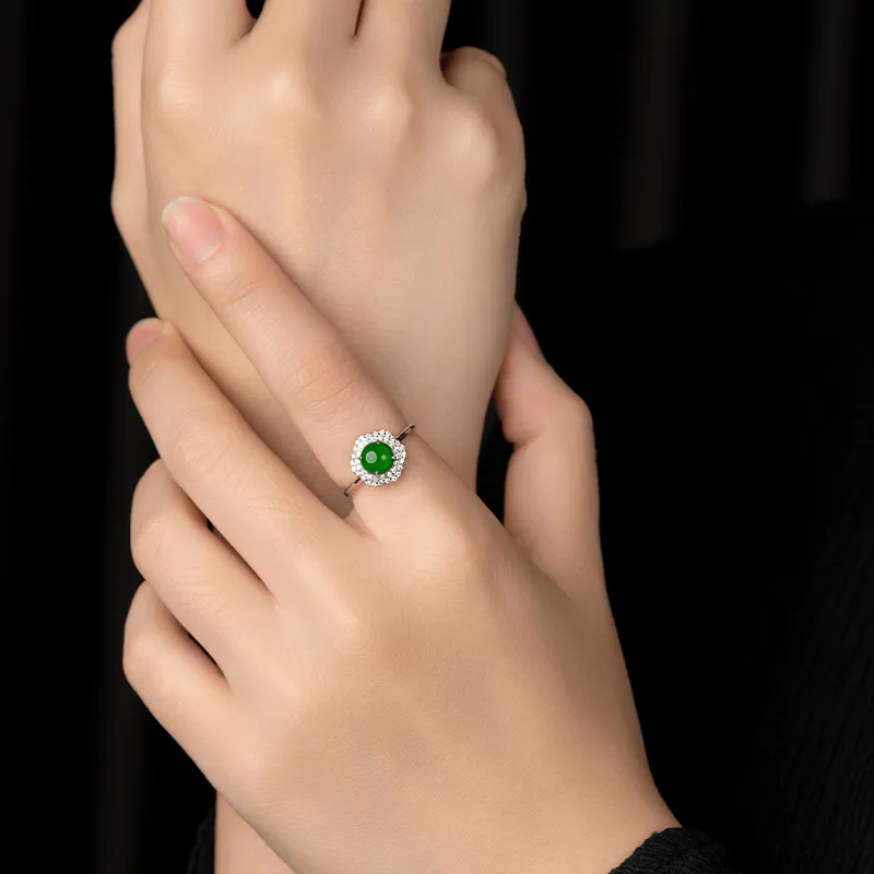 YUANYUXIANG Ice Glutinous Jadeite Rings Women's-1